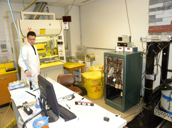 man in lab with equipment