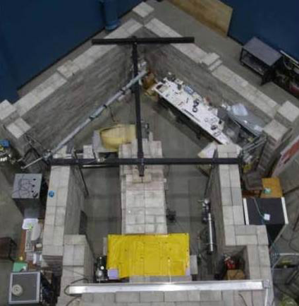 overhead view of facility for performing prompt gamma activation analysis